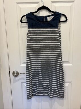 Point Zéro Navy & White Striped Sleeveless Dress #1198